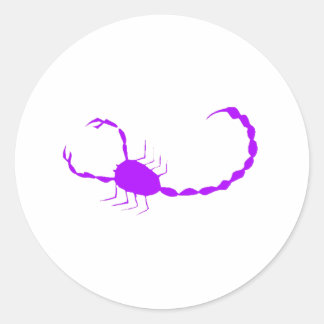 Sticker Rond Scorpion pourpre