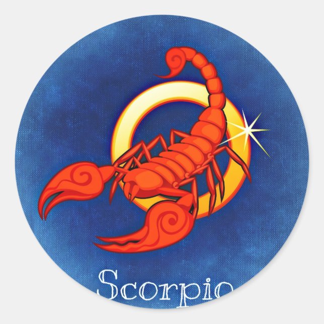 Sticker Rond Scorpion, Scorpione (Devant)