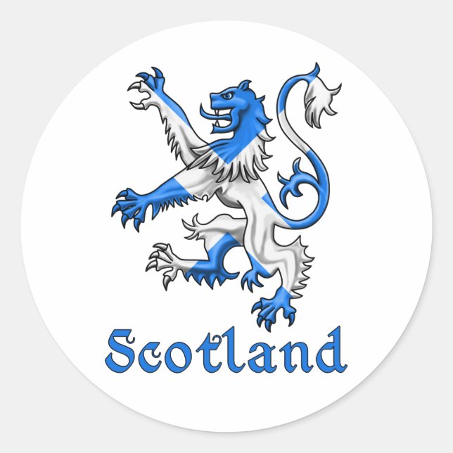 Sticker Rond Scotland Lion Rampant (Devant)