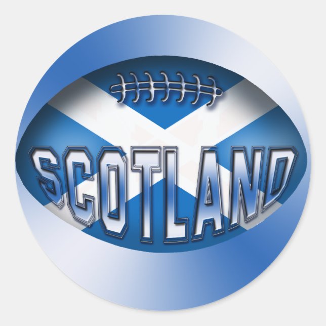 Sticker Rond Scotland Rugby Ball (Devant)