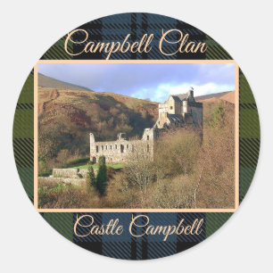 Sticker Rond Scots Campbell Clan & Castle