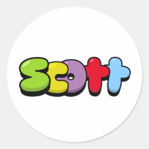 Sticker Rond Scott