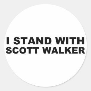 Sticker Rond Scott Walker I Stand