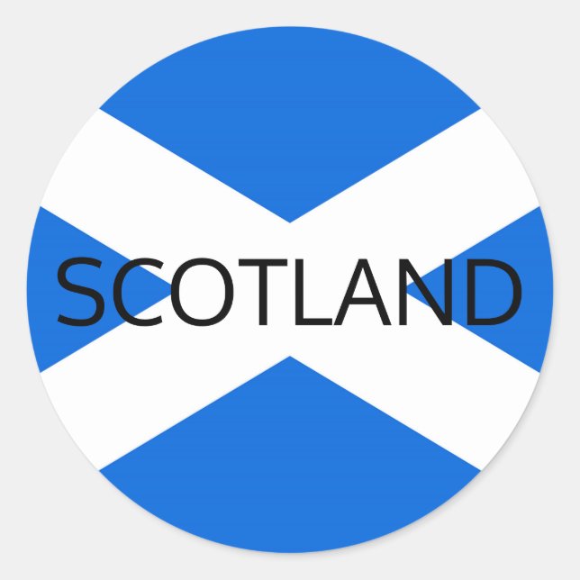 Sticker Rond Scottish Flag Scotland stkcn (Devant)