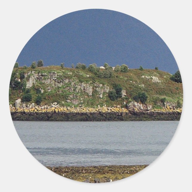 Sticker Rond Scottish highlands (Devant)