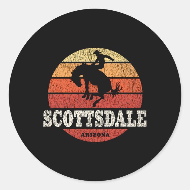 Sticker Rond Scottsdale Az Pays Ouest (Devant)