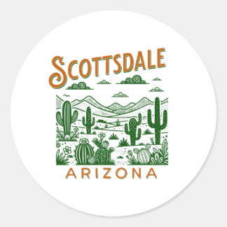 Sticker Rond scottsdale desert bachelorette party