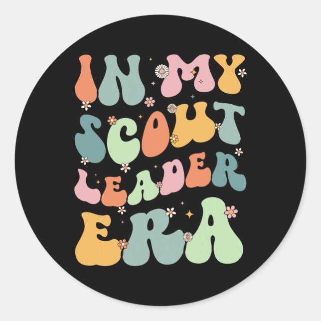 Sticker Rond Scout À l'époque où j'étais chef scout  (Devant)