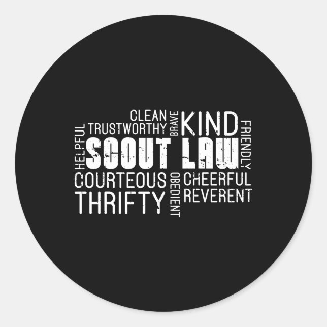 Sticker Rond Scoutisme Nature Uniforme Scoutisme (Devant)