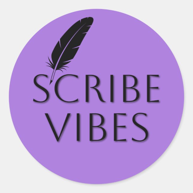 Sticker Rond Scribe Vibes Author Writer Poet  (Devant)