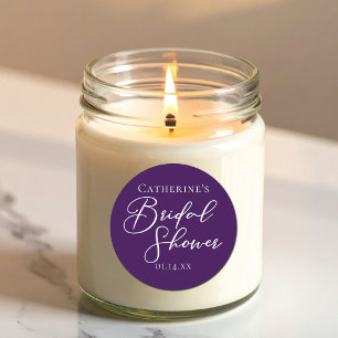 Sticker Rond Script blanc personnalisé de Fête des mariées viol