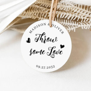 Sticker Rond Script Jeter des confettis d'amour Cadeau de maria