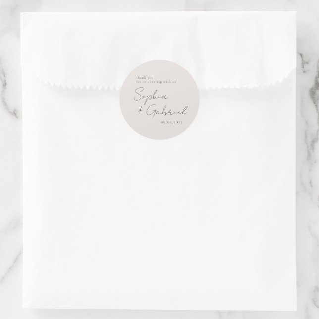 Sticker Rond Script minimal (Sac)