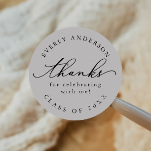 Sticker Rond Script moderne Graduation simple