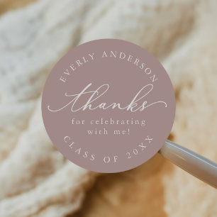 Sticker Rond Script moderne Graduation simple