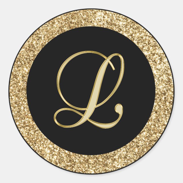 Sticker Rond Script or Monogram L (Devant)