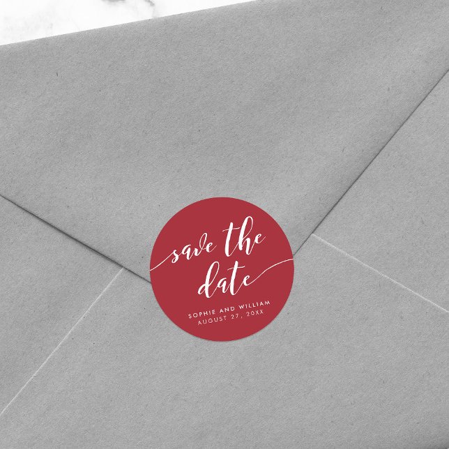 Sticker Rond Script Relax Enregistrer la couleur de date modifi (Créateur téléchargé)