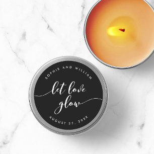 Sticker Rond Script Relax Laisser l'amour brillant Mariage de c