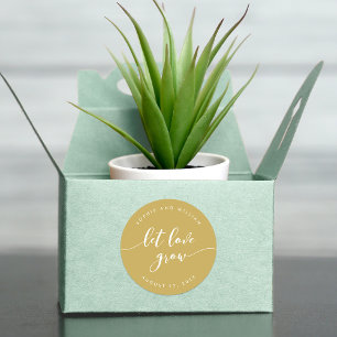 Sticker Rond Script Relax Laisser l'amour grandir Mariage de co