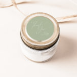 Sticker Rond Script Whimsical | Sage Merci Faveur de mariage<br><div class="desc">Voici notre magnifique script lunatique | sauge merci mariage faveur classique collant rond parfait pour votre simple fête de printemps de boho moderne. Notre design élégant comprend une palette de couleurs vives et pastel avec un script de calligraphie vintage et chic. Que vous préfériez un style minimaliste ou classique, notre...</div>