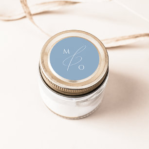 Sticker Rond Script Whimsical   Sceau d'enveloppe de monogramme
