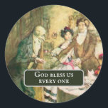 Sticker Rond Scrooge A Christmas Carol Dickens Christmas<br><div class="desc">Cette adorable image de Scrooge vintage ouvre la voie à un Noël traditionnel et magique. Le merveilleux illustrateur et artiste imaginaire anglais Arthur Rackham a peint cette image pour une édition de 1915 de "A Christmas Carol" de Charles Dickens. Cette image capture le grand moment où Scrooge met de côté...</div>