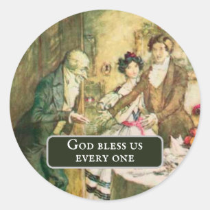 Sticker Rond Scrooge A Christmas Carol Dickens Christmas