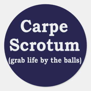 Sticker Rond Scrotum de Carpe