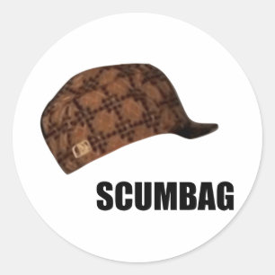 Sticker Rond Scumbag Steve Casquette Meme
