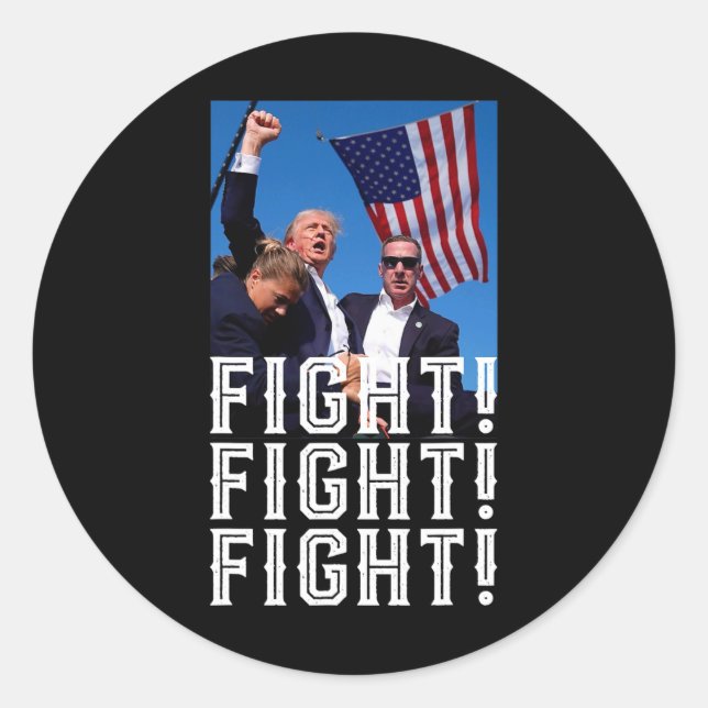 Sticker Rond Se battre (Devant)