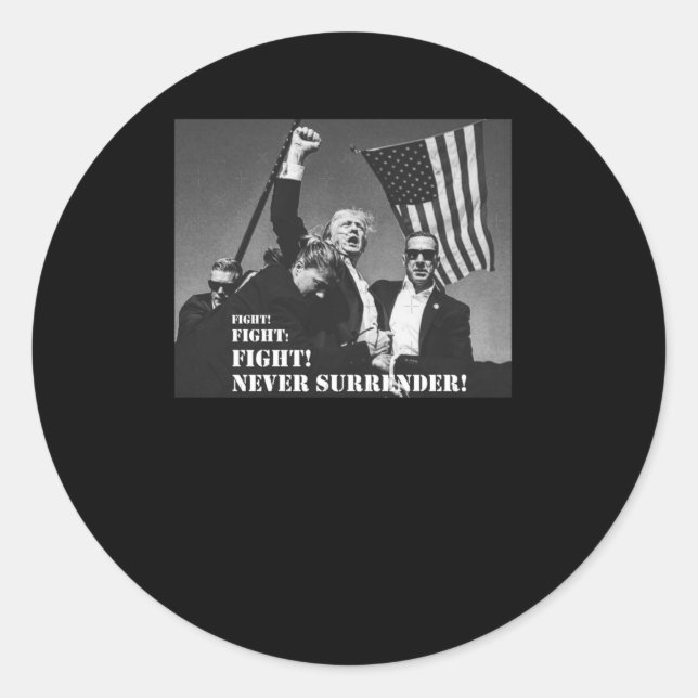 Sticker Rond Se battre toujours debout (Devant)