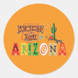 Sticker Rond Se détendre en Arizona
