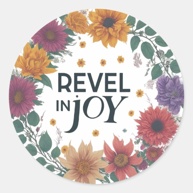 Sticker Rond se réjouir de l'autocollant en si cool (Devant)