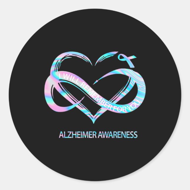 Sticker Rond Se Souviendra De Vous Alzheimer Sensibilisation Cu (Devant)