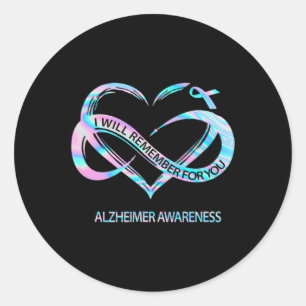 Sticker Rond Se Souviendra De Vous Sensibiliser À Alzheimer