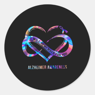 Sticker Rond Se Souviendra De Vous Sensibiliser À L'Alzheimer 1