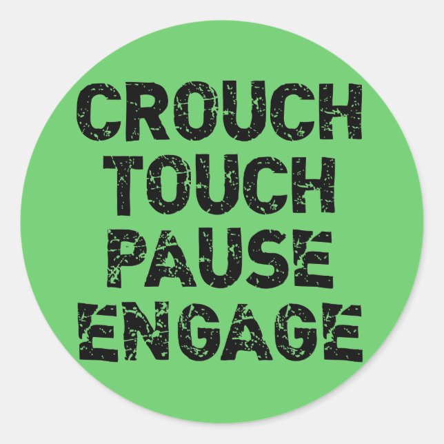 Sticker Rond Se tapissent la pause de contact engagent le tee - (Devant)