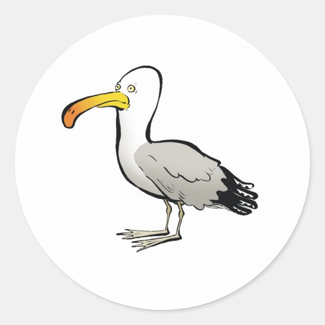 Sticker Rond Seagull au naturel (Devant)