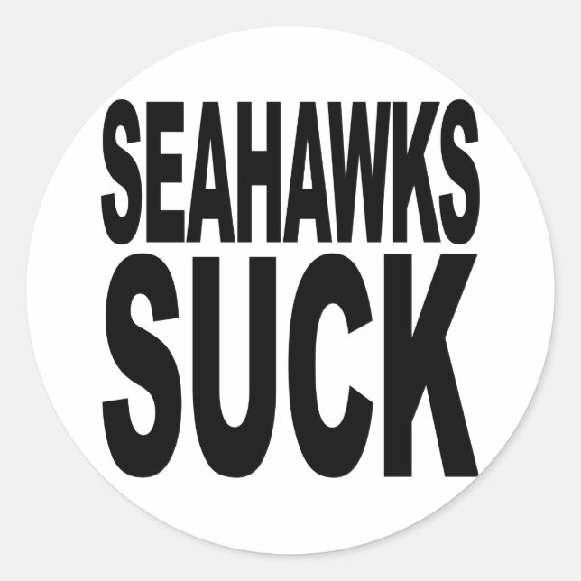 Sticker Rond Seahawks Suck (Devant)