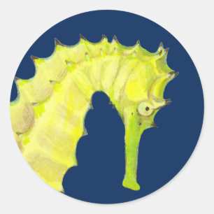 Sticker Rond Seahorse