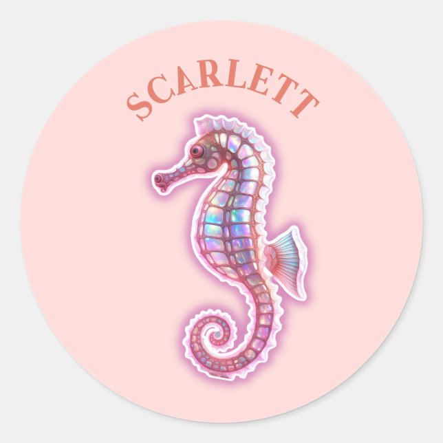 Sticker Rond Seahorse (Devant)