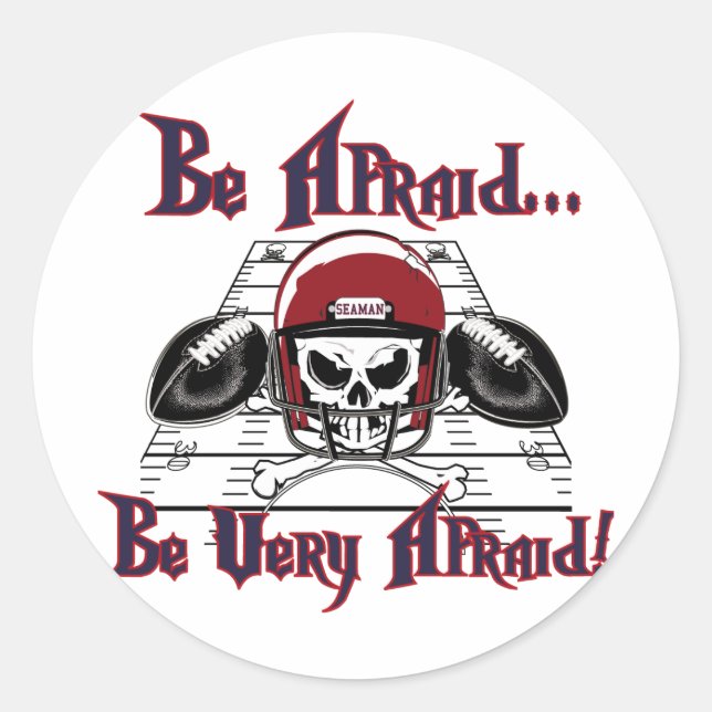Sticker Rond Seaman Vikings Soyez Peur... (Devant)