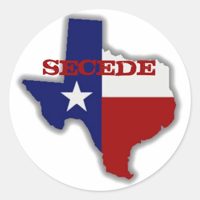 Sticker Rond Secede Texas (Devant)