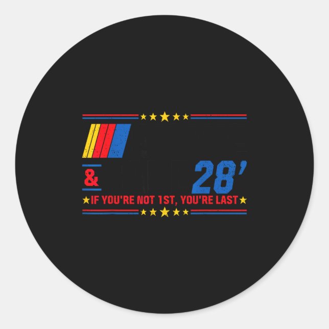 Sticker Rond Secouez et faites cuire 28 si vous n'êtes pas 1er  (Devant)