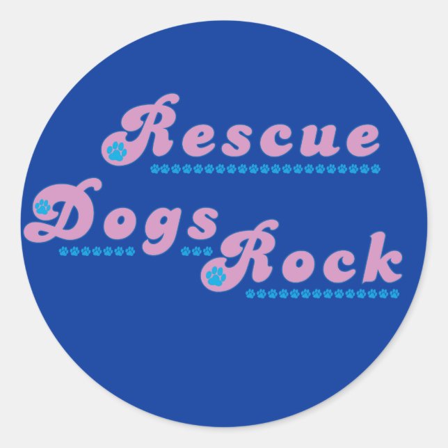 Sticker Rond Secourir Dogs Rock (Devant)