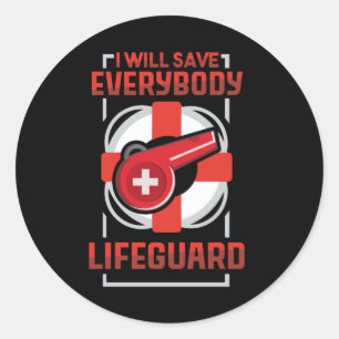 Sticker Rond Secourir la plage du Design Guard