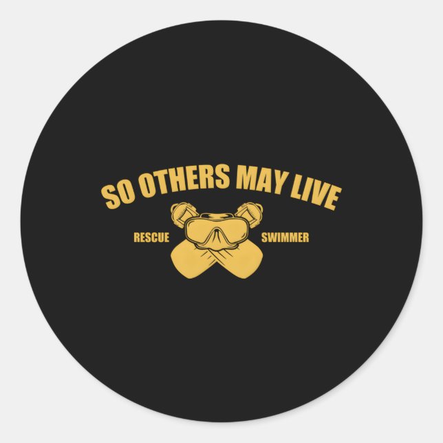 Sticker Rond Secourir Swimmer (Devant)