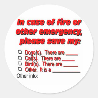 Sticker Rond Secourt pour animal