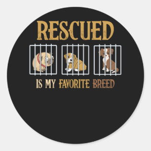 Sticker Rond Secouru Est Mon Amoureux des chiens Animal De Race