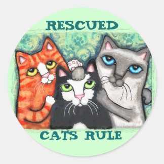 Sticker Rond Secouru / Hébergement Chat